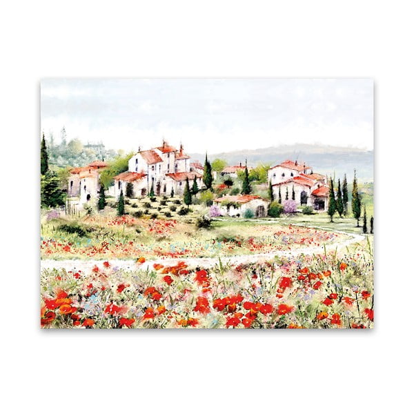 Живопис върху платно , 60 x 80 cm Red Meadow - Styler