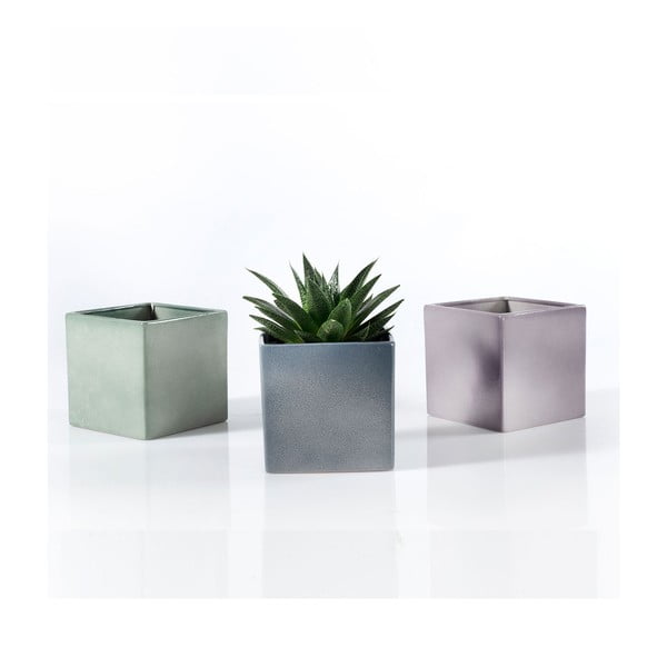 Лилава керамична саксия Latina, 15 x 15 cm - Big pots-image-2