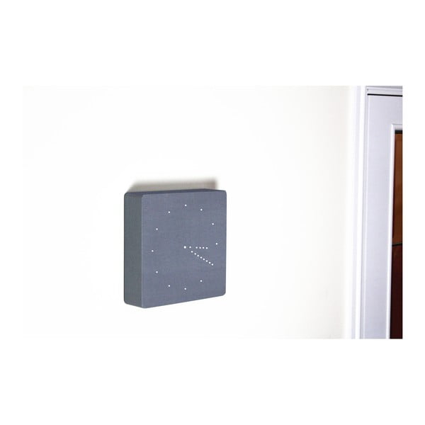 Сив будилник с бял LED дисплей Аналогов часовник - Gingko-image-2