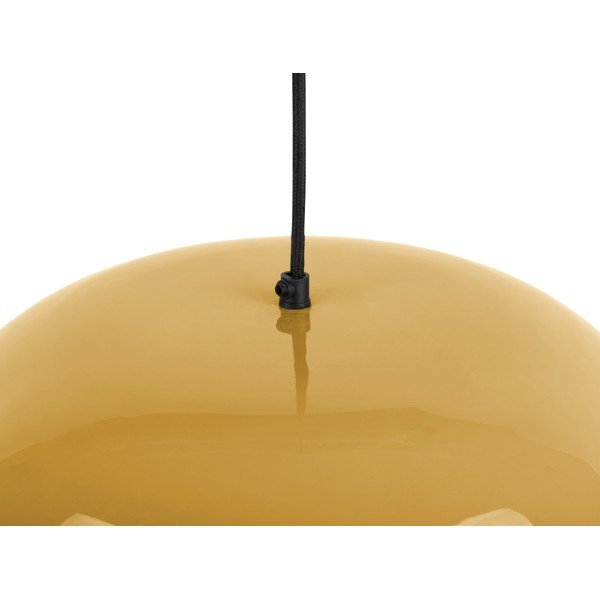 Висящо осветително тяло в цвят горчица с метален абажур ø 50 cm Waved – Leitmotiv-image-1
