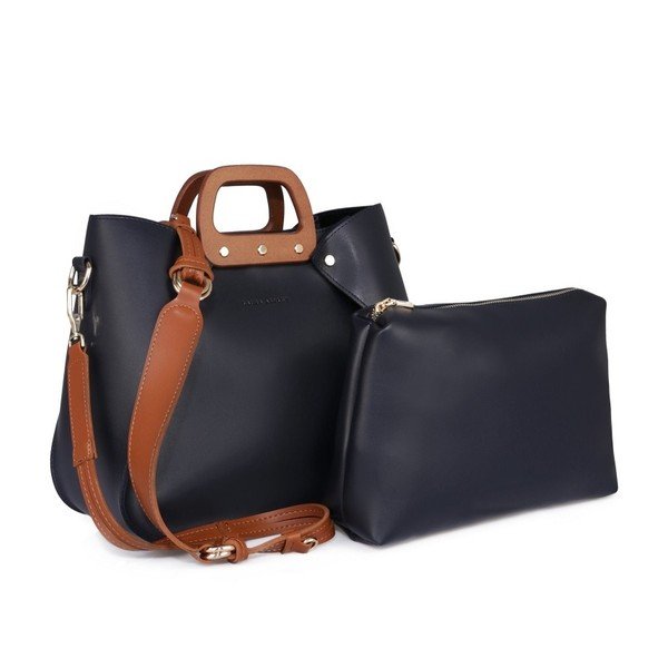 Тъмносиня чанта Melville - Laura Ashley-image-3