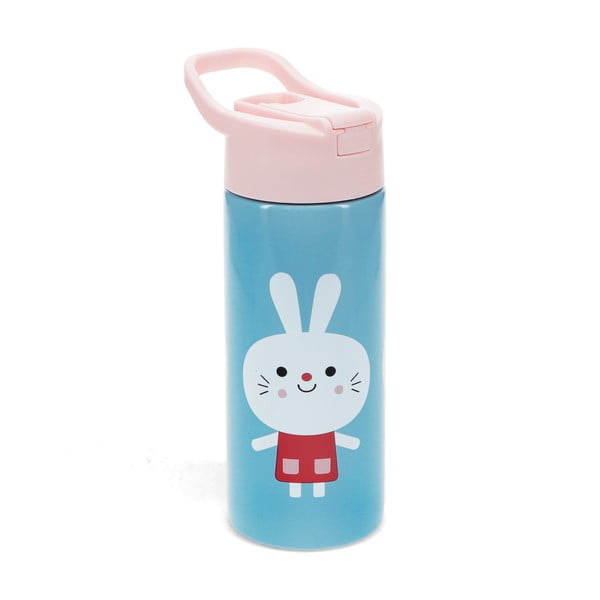 Светлосиня детска бутилка от неръждаема стомана 500 ml Lottie & Friends – Rex London