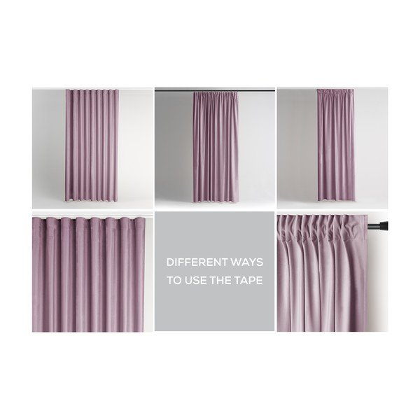 Светлорозово затъмняващо перде 140x270 cm Pleat – Restilo-image-3