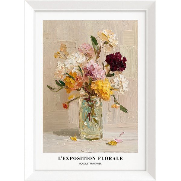 Печатна картина с включена рамка 56x75 cm Sunny Bouquet – Styler