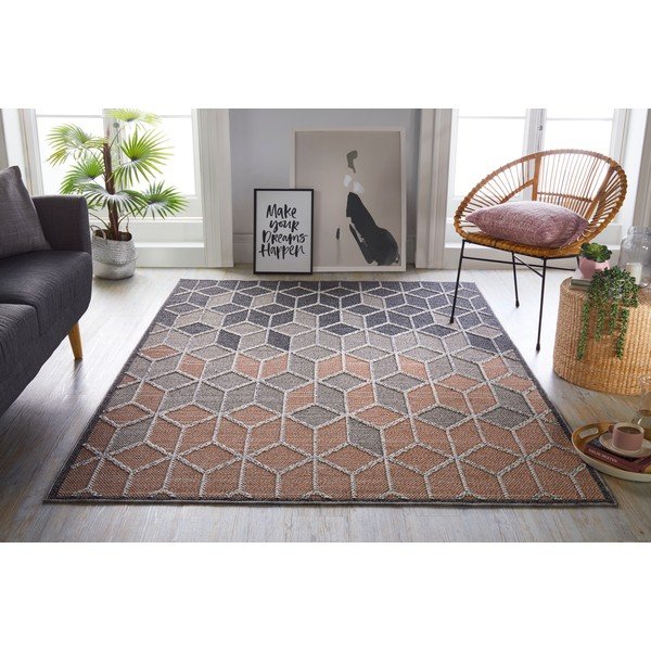 Сив и розов килим Dartmouth, 160 x 230 cm - Flair Rugs-image-1
