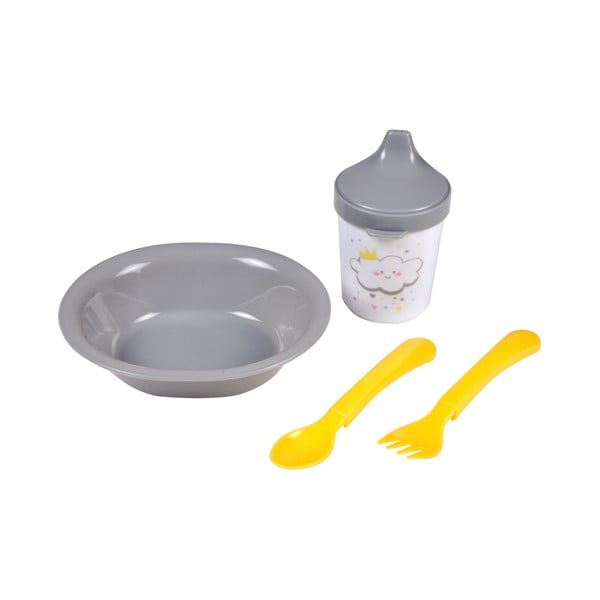 Пластмасов детски комплект за хранене 4 бр. Cloud – Bébé Douceur