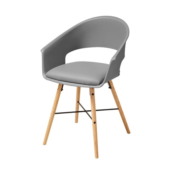Сив трапезен стол с основа от букова дървесина Ivar - Actona