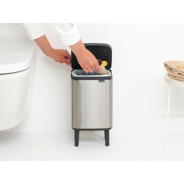 Стоманено кошче за боклук в матово сребрист цвят 4 l Bo Hi – Brabantia-image-2