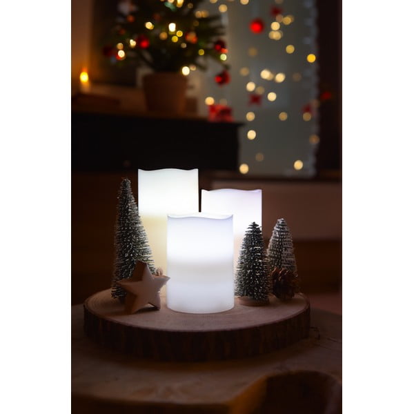 LED свещи в комплект от 3 бр. (височина 10 cm) – Hilight-image-2