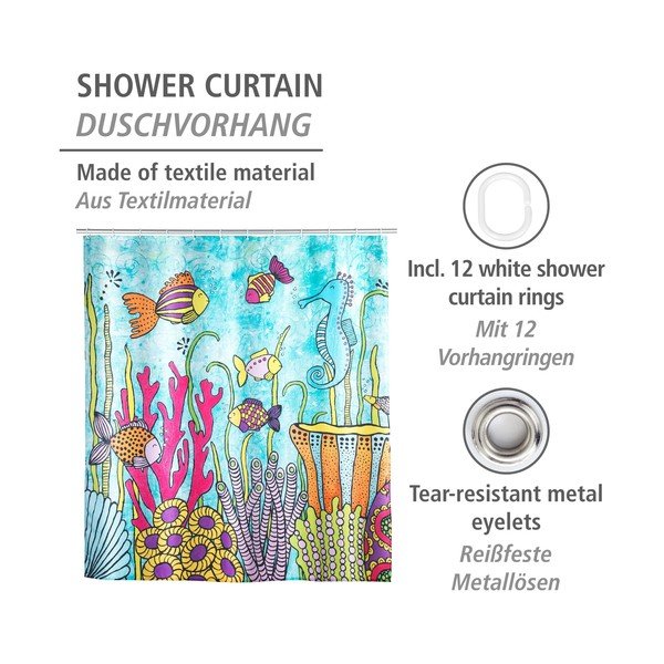 Завеса за душ 180x200 cm Rollin'Art Ocean Life - Wenko-image-4