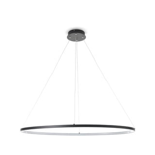 Черно висящо осветително тяло, височина 92 cm Oval Ring - Tomasucci