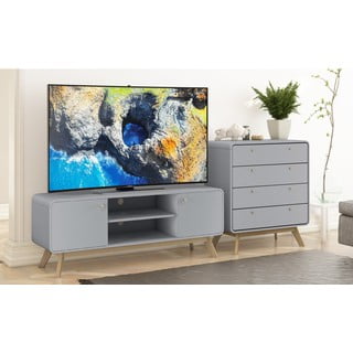 Сива маса за телевизор 140x53 cm Caitlin – Støraa
