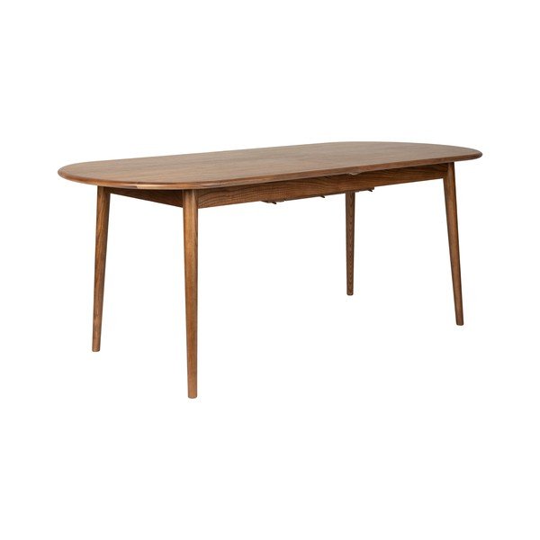 Сгъваема трапезна маса с допълнителна плоча с орехов плот 90x180 cm Twist – Zuiver-image-3