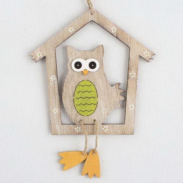 Dřevěná závěsná dekorace Dakls Owl