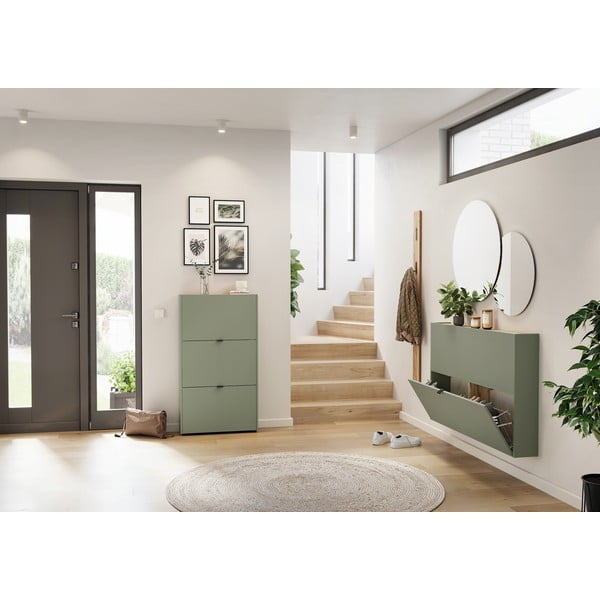 Тъмносив шкаф за обувки 71x127x22 cm Ameca – Germania-image-4