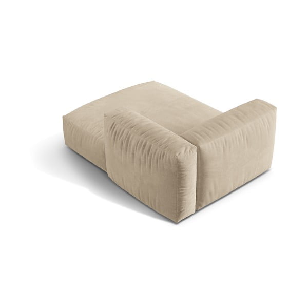 Бежов кадифен модул за диван (десен ъгъл) Martina – Micadoni -image-2