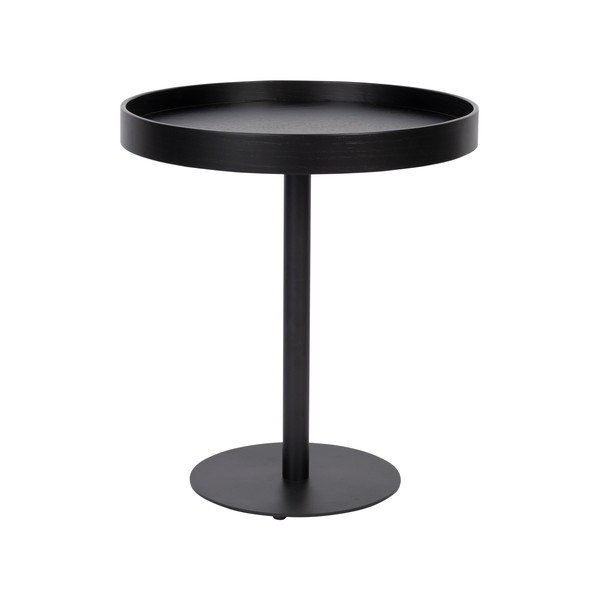 Кръгла странична масичка с дъбов плот ø 40 cm Yuri S – White Label