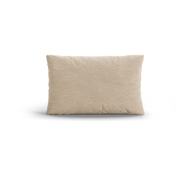 Бежова възглавница за диван от букле Poppy – Micadoni 