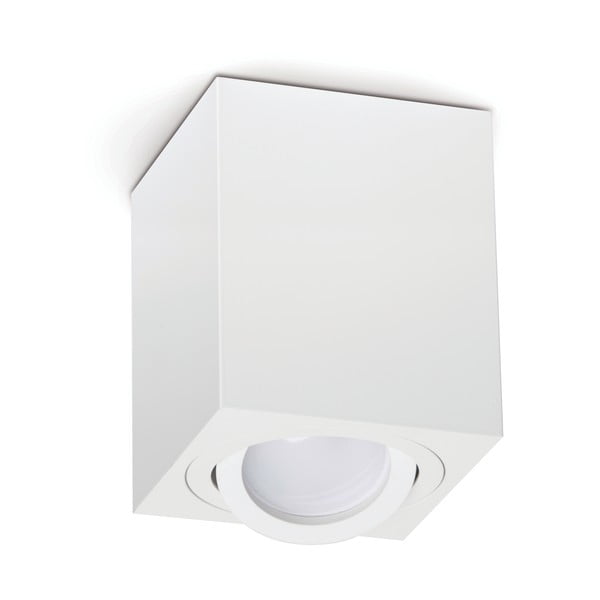 Бяла лампа за таван Блок, височина 11,5 cm - Kobi
