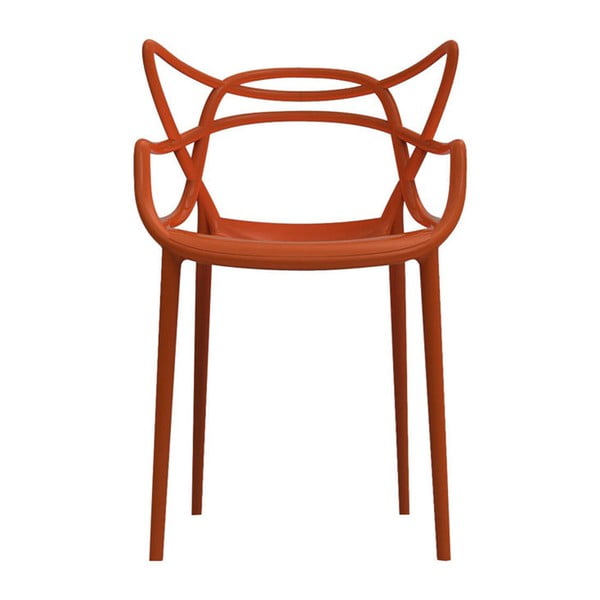 Oranžová jídelní židle Kartell Masters