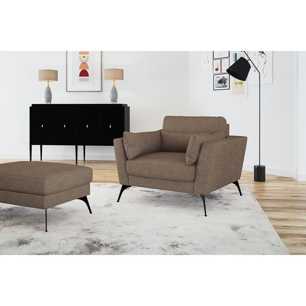Кафява табуретка за крака Susan - Marie Claire Home-image-4