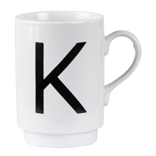 Порцеланова чаша за писма K, 250 ml - KJ Collection