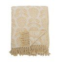 Жълто одеяло със смес от памук 130x155 cm Pratello – Bloomingville