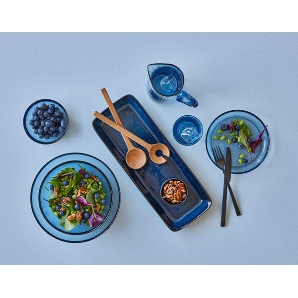 Поднос за сервиране керамична тава 14x38 cm Gastro Dark Blue/Black – Bitz-image-1