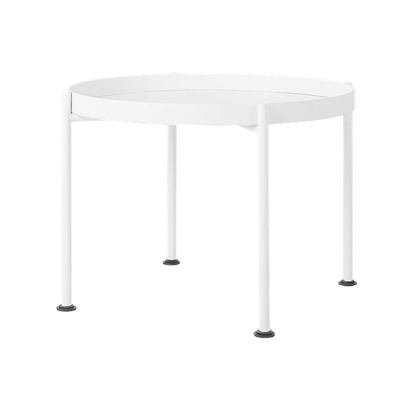 Бяла странична маса Hanna, ⌀ 60 cm - CustomForm