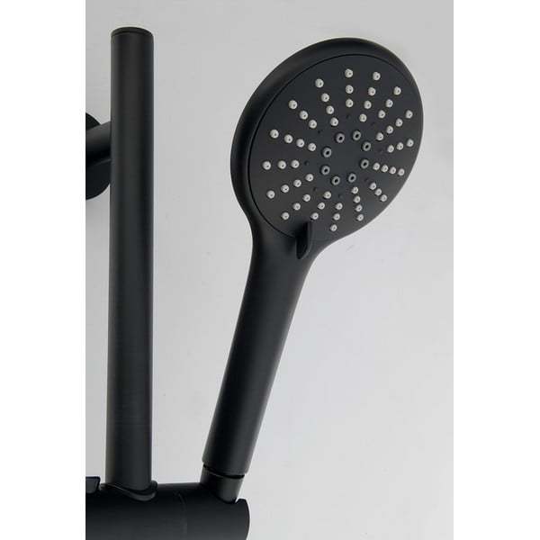 Матово-черен месингов душ комплект с ръчен душ и подвижен държач 70 cm – Sapho-image-2