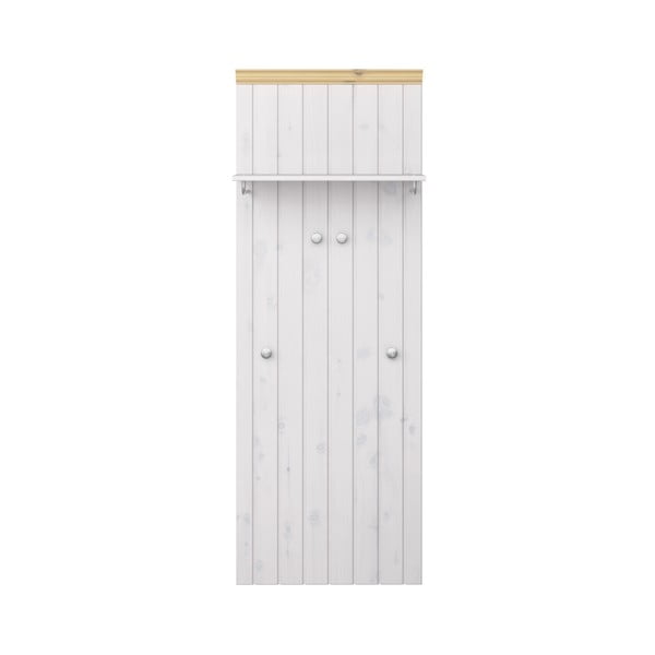 Закачалка за стена от лакиран в бяло мляко бор Monaco, 52 x 145 cm - Steens