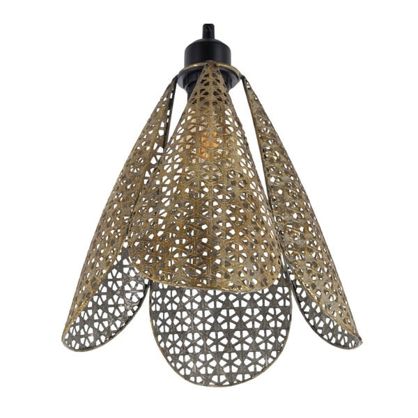 Висящо осветително тяло в златист цвят с метален абажур ø 24 cm – Ixia-image-2