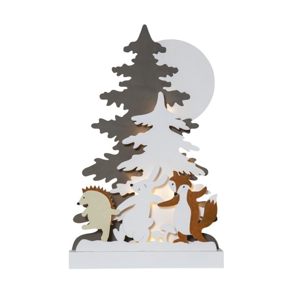 Коледна дървена декорация с LED светлини , височина 44 см Forest Friends - Star Trading