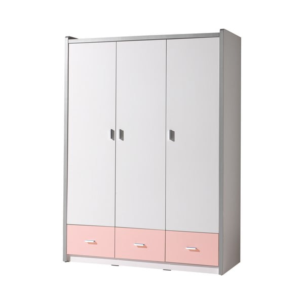 Бяло-розов гардероб , 202 x 140,5 cm Bonny - Vipack