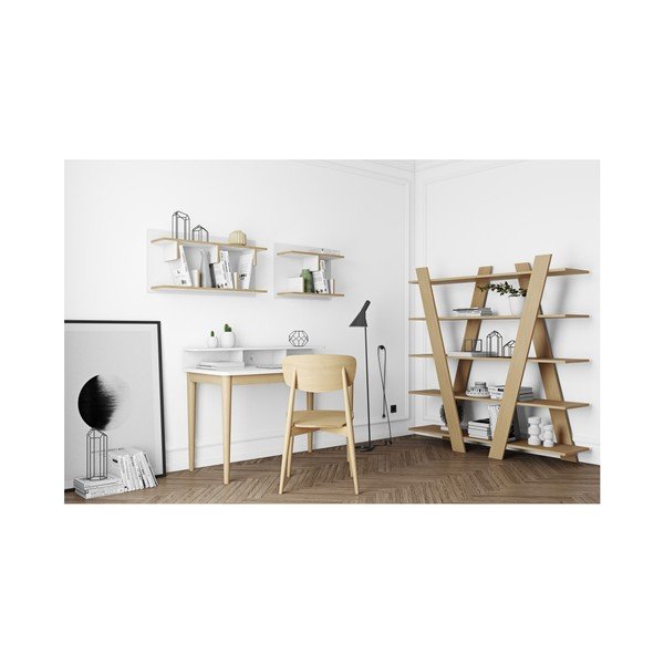 Библиотека за книги в декор от дъбово дърво Wind - TemaHome-image-4