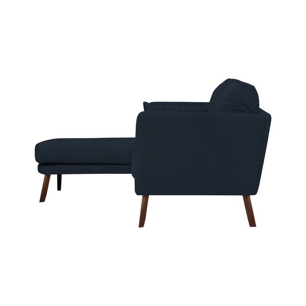 Тъмносин триместен диван Elena, с шезлонг в левия ъгъл - Mazzini Sofas-image-3