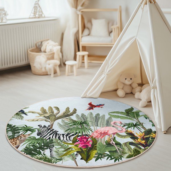 Детски килим подходящ за пране ø120 cm Jungle – Mila Home-image-2