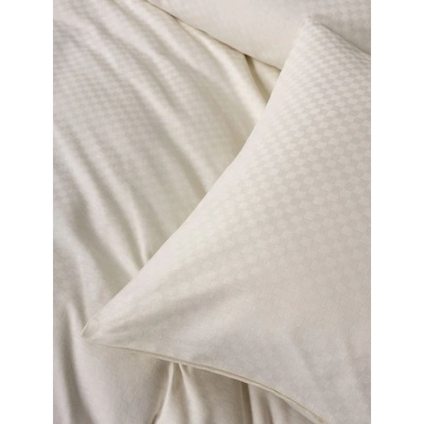 Бежово единично  спално бельо от памук Renforcé 140x200 cm Checkered – Mila Home Luxury-image-3