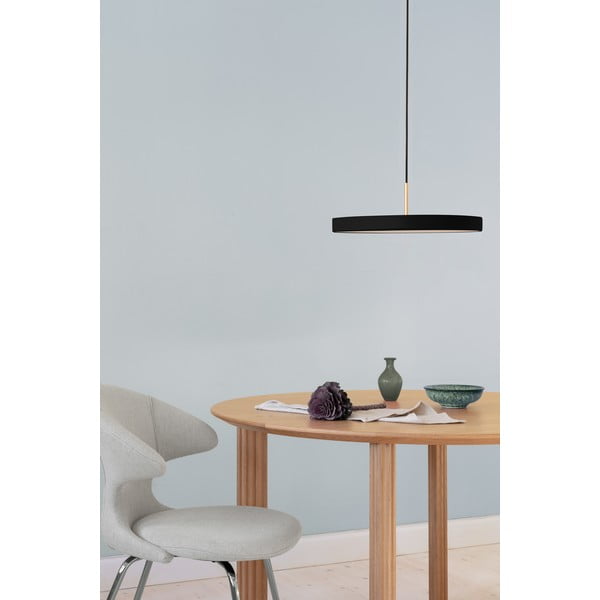 Черно LED затъмняващо се висящо осветително тяло с метален абажур ø 43 cm Asteria Plus Medium – UMAGE-image-1