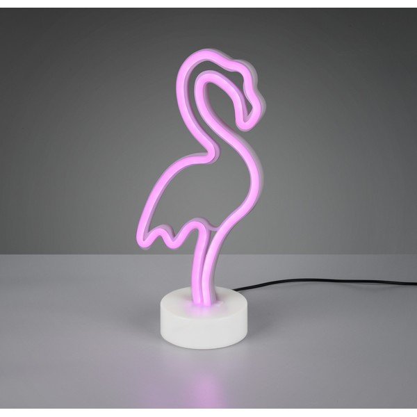 Бяла LED настолна лампа (височина 29 см) Flamingo - Reality-image-1