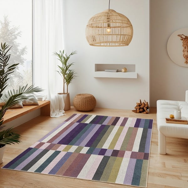 Лилав килим подходящ за пране 80x150 cm Purple Rain – Mila Home-image-2