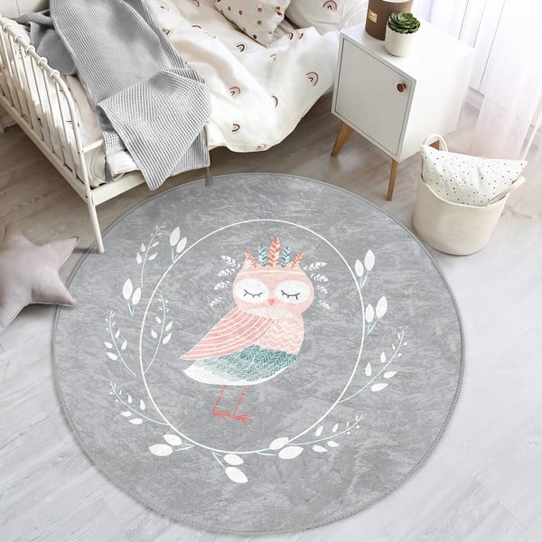 Сив детски килим ø 100 cm Comfort - Mila Home-image-3