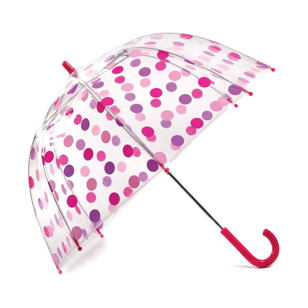 Детски чадър Polka Dot розово и лилаво - Unknown