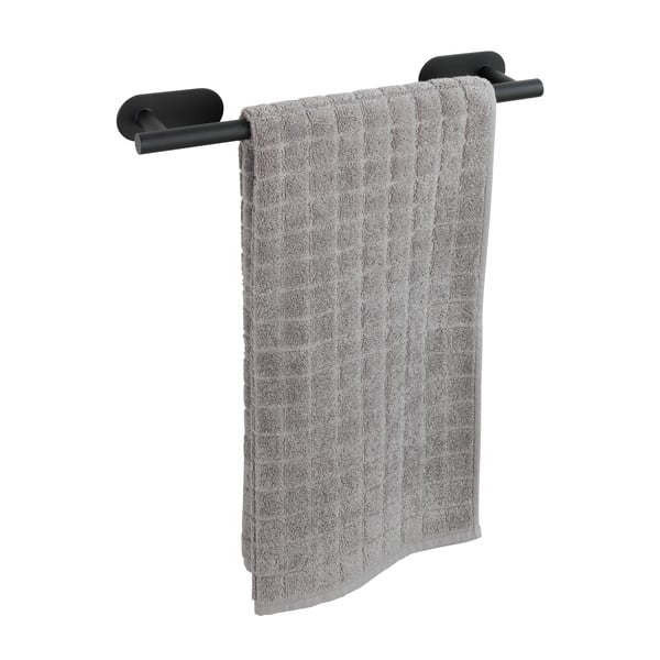 Стенна поставка за кърпи Turbo-Loc® от неръждаема стомана в черен мат Orea - Wenko-image-1