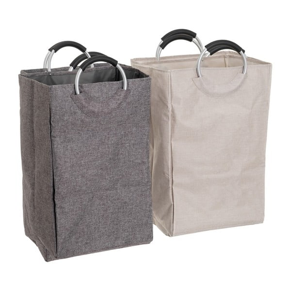 Сиво-бежови текстилни кошове за пране в комплект от 2 бр. – Casa Selección-image-1