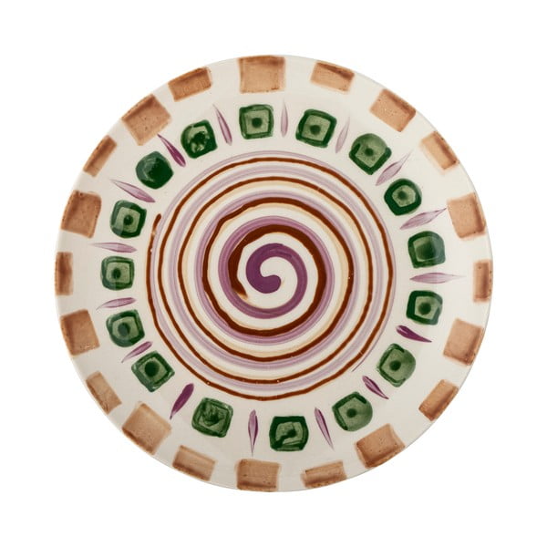 Зелено-кафява керамична чиния ø 20,5 cm Shama - Bloomingville