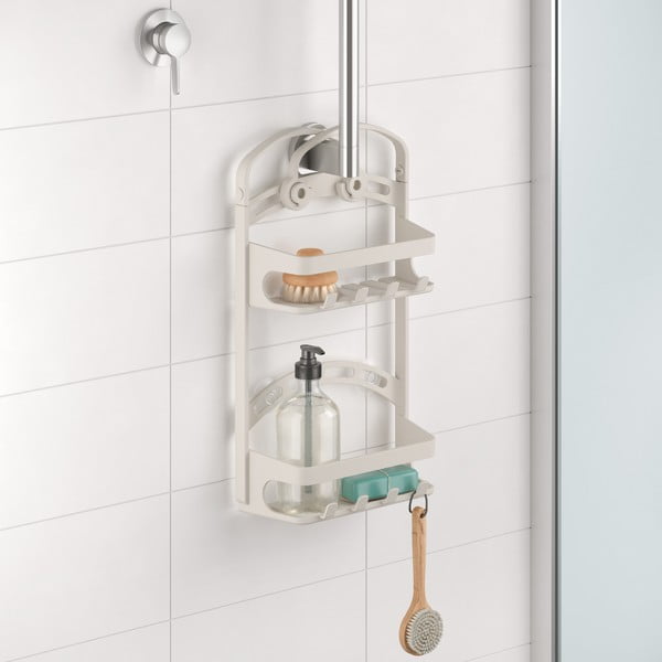 Сив висящ пластмасов рафт за баня – Metaltex-image-1