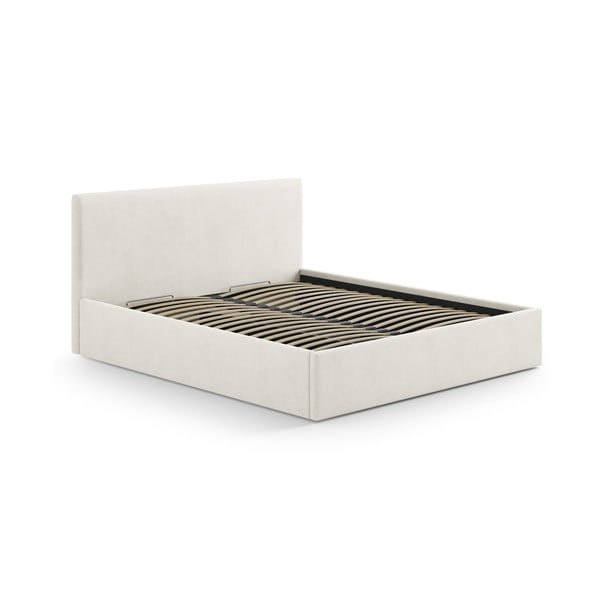 Кремава тапицирана табла за легло 210,5x100 cm Remo – Micadoni -image-3