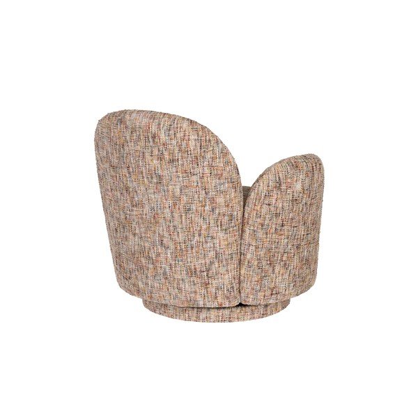 Бежово въртящо се шенилово кресло Rose – Dutchbone-image-4