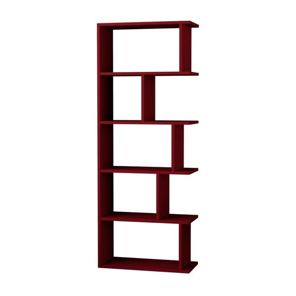 Червен шкаф за книги Pulse, височина 161 cm - Homitis